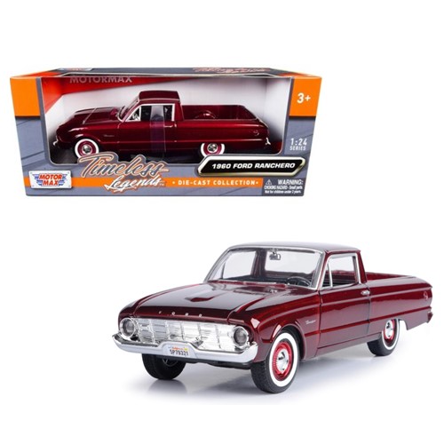 1960 Ford Ranchero Metallic Red 1:24 Diecast フォード ランチェロ メタリック レッド ミニカー アメリカ アメリカン ダイキャスト アメ車 Motor max モーターマックス アメリカ雑貨 アメリカン雑貨