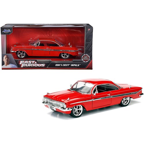 Fast & Furious 8 Dom's Chevy Impala 1:24 Diecast ワイルドスピード ドム シェビー インパラ ミニカー アメリカ アメリカン ダイキャスト アメ車 Red レッド スポーツクーペ アイスブレイク ワイスピ 1961年 Chevrolet シボレー Jada ジェイダ アメリカ雑貨 アメリカン雑貨