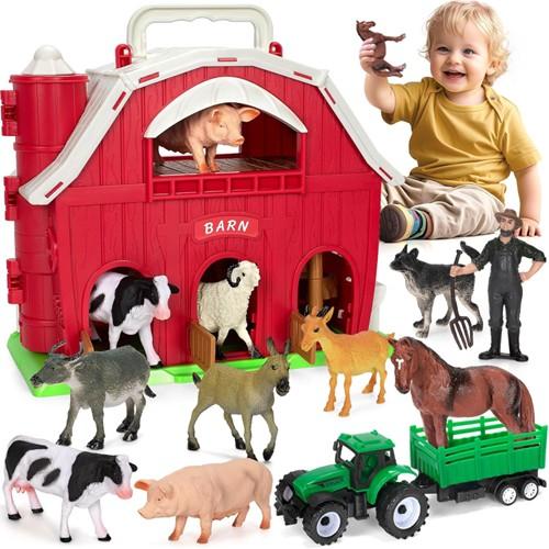 TOIDGY Farm Friends Toy Set ファーム フレンズ トイセット ミニカー 車 くるま 動物 Animal 農場 おもちゃ アニマル プレイセット ギフト アメリカ アメリカン ギフト 誕生日 クリスマス プレゼント アメリカ雑貨 アメリカン雑貨貨