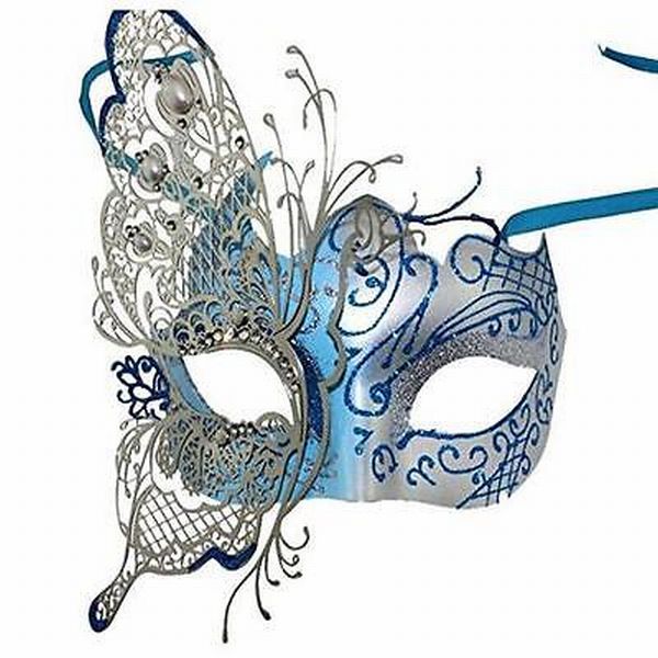 【楽天市場】Masquerade Mask Butterfly Shiny Metal Mardi Gras Mask