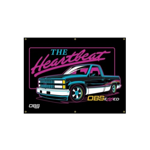 楽天市場 122cm Obs Talk Heartbeat Banner バナー 壁掛け アメ車 アメリカ Usa アメリカン ガレージ Chevrolet シボレー Chevy シェビー アメリカン Truck Talk Media Stab Blue Enterprise