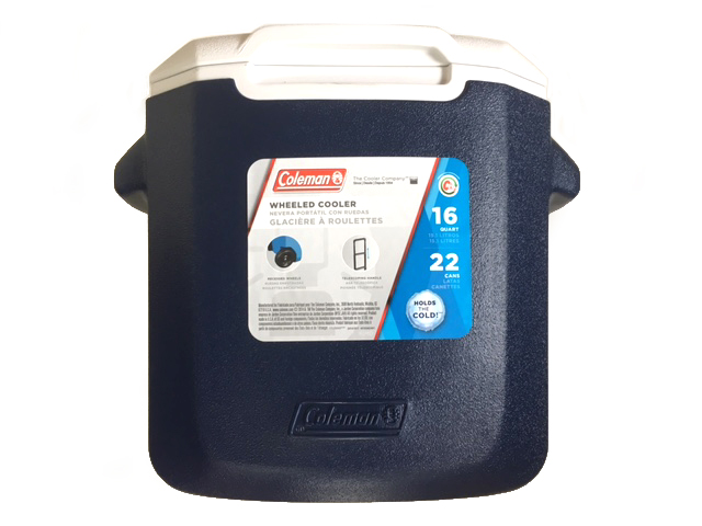 楽天市場 Coleman 16qt Wheeledcooler 15l ハンドル付き キャスター付き コールマン クーラーボックス コロ付き タイヤ付き クーラーbox レッド ブルー ネイビー 15リットル アウトドアグッズ Stab Blue Enterprise