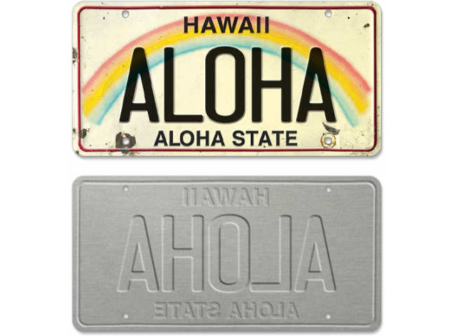 【PAPER STICKER】 ALOHA ライセンス プレート main image 0