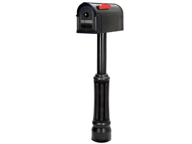 Postal Pro Madison Mailbox and Post Kit Black アメリカ USA ポスト US郵便受け メールボックス アメリカン ブラック 黒 アメリカ雑貨 アメリカン雑貨