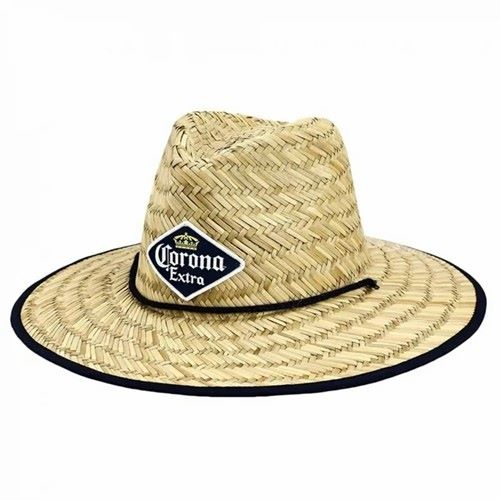 Corona Extra Straw Lifeguard Hat コロナエクストラ ライフガード ハット 帽子 ビール コロナ アメリカ Beer 麦わら帽子 カウボーイハット ストローハット ひも付き あご紐 海 海水浴 アウトドア キャンプ 川 バーベキュー オフィシャル｜STAB BLUE ENTERPRISE
