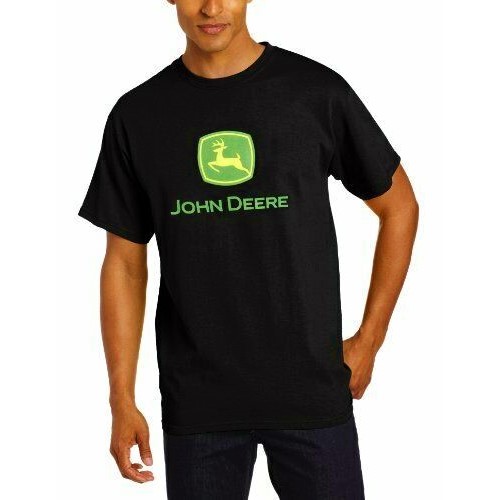John Deere Classic Logo T-Shirt Black ジョン ディアー クラシック ロゴ Tシャツ ブラックトラクター 耕運機 アメリカ アメ車 アメリカン ブラック 黒 メンズ ファッション