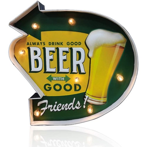 楽天市場】マーキーサインライト BEER ガレージ 看板 ガレージグッズ