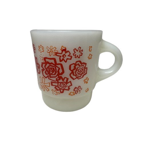 ファイヤーキング　FireKing プレート&マグ 楽天市場】【中古】Fire King Day Breakers Flower Mug