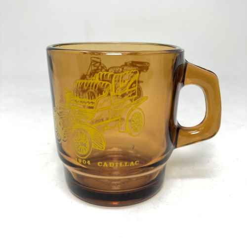 中古 Fire King Stackable Mug Classic Car Amber ファイヤーキング アンバー クラシックカー 中古 海外輸入中古品 Anchor Hocking Ovenproof Made スタッキングマグ マグカップ Usa ビンテージ アメリカ アメリカン Ford フォード キャデラック Runawayapricot Com