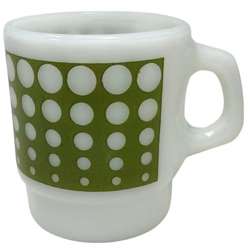 楽天市場】【中古】Fire King Gingham Check Stackable Mug Green