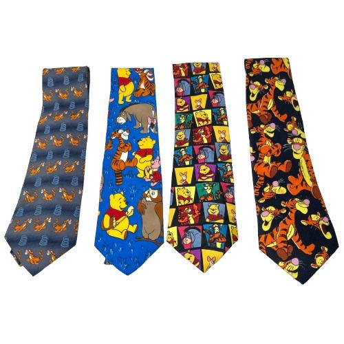 【中古】 90s Winnie the Pooh Neck Tie ウィニー ザ プー ネクタイ ディズニー Disney クマのプーさん クマ 熊 くま 海外輸入中古品 USA ビンテージ Vintage アメリカ アメリカン おしゃれ 古着 スーツ 【ネコポス】