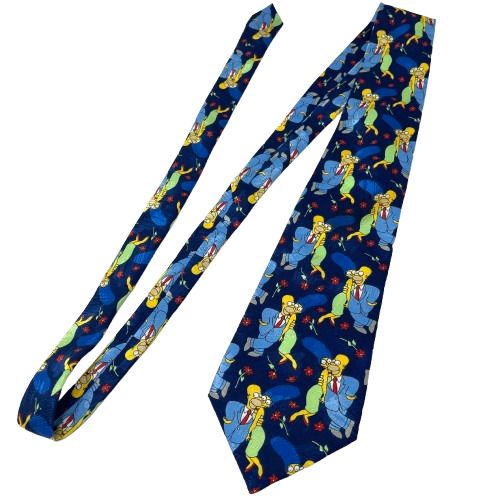 【中古】90s The Simpsons Neck Tie ザ・シンプソンズ ネクタイ アニメ キャラクター 海外輸入中古品 USA ヴィンテージ Vintage ビンテージ アメリカ アメリカン おしゃれ 古着 スーツ 【ネコポス】