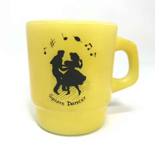 最安値に挑戦 中古 レア Fire King Super Square Dancer Mug ファイヤーキング スクエアダンサー マグ 中古 海外輸入中古品 Anchor Hocking Ovenproof Made スタッキングマグ マグカップ Usa ビンテージ アメリカ アメリカン 初回限定 Mirasport Pt