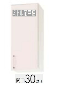 【WTRP /TRW /TRY-30M(R・L)】クリナップ ステンキャビキッチン SKシリーズ 間口30cm ミドル吊り戸棚 W30×H70XD37.5cm メーカー直送便にてのお届けです 北海道・沖縄別途送料有 離島は港止めまで|住設スタジアム