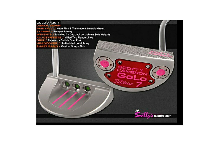 楽天市場 Putter Of The Day 14特注 カスタムショップscotty S Custom Shopスコッティーキャメロンcustom Shop Jackpot Johnnyバック スタンプ14 Golo 7 ゴ ロ 7 34in E8 Jackpot Johnny刻印 30gx2sight Lines スリーライン Stadium 1995 Store