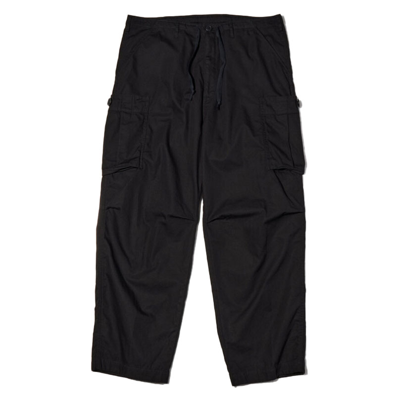 【RADIALL】ラディアル【Clan WIDE FIT CARGO PANTS】BLACK【カーゴパンツ】ミリタリーコットン【ローライダー】WIDE FIT 【送料無料】