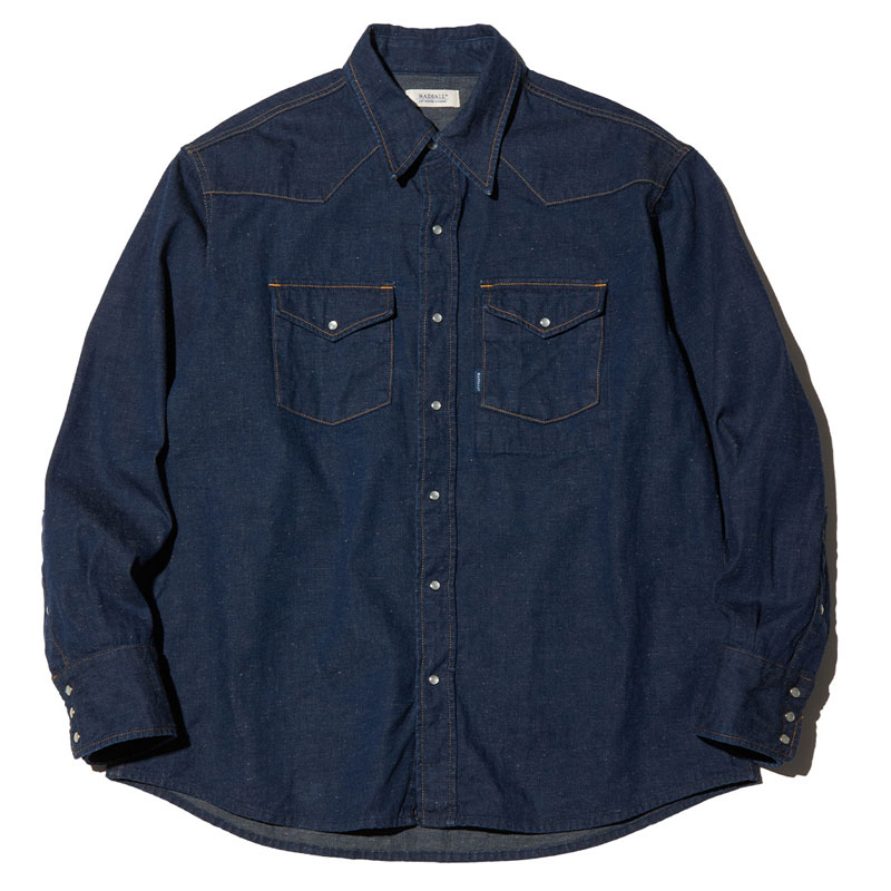 【RADIALL】ラディアル【True Deal REGULAR COLLARED SHIRT L/S】DEEP INDIGO【ウェスタンシャツ】デニムシャツ【１０ozデニム使用】インディゴ【送料無料】(24000)