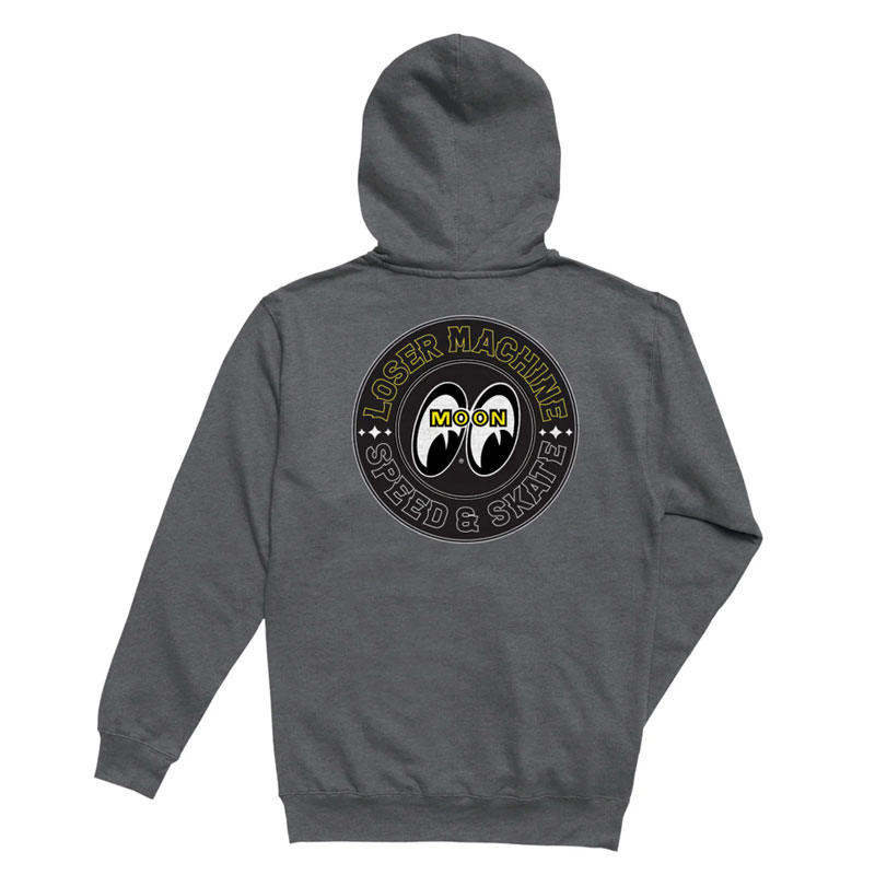 【LOSER MACHINE】ルーザーマシーン【MOONEYES】ムーンアイズ【MOONEYES FACTORY TEAM II PULLOVER】 heather gunmetal【パーカー】プルオーバー【送料無料】