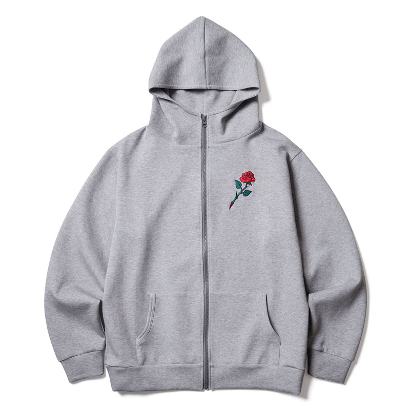 GLOWNY グレー ジップアップフーディ Sサイズ GLOWNY グレー ジップアップフーディ Sサイズ GLOWNY グレー ジップ