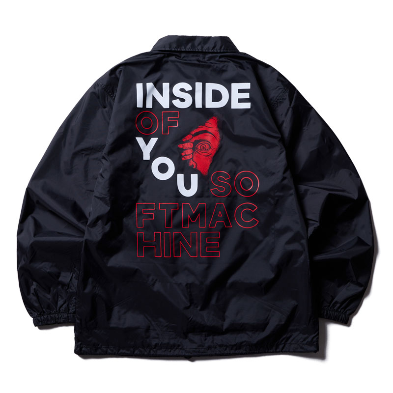 【Softmachine】ソフトマシーン【 INSIDE JK (COACH JACKET)】Black（Lsize）【コーチジャケット】ジャケット【ナイロンジャケット】ソフトマシン【送料無料】｜StaleFink