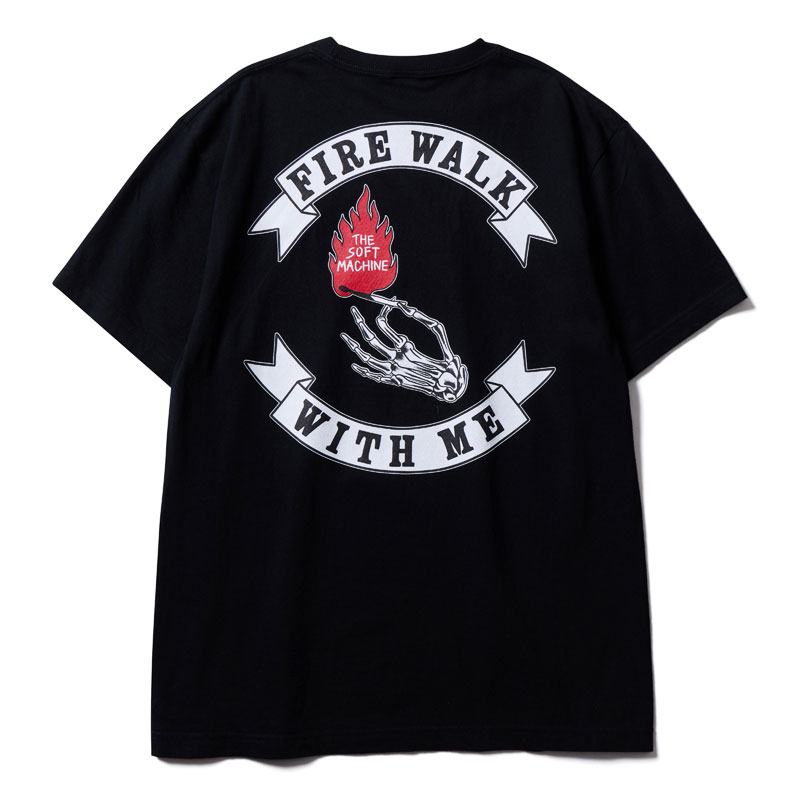 【Softmachine】ソフトマシーン【FIRE WALK-T (T-SHIRTS)】BLACK(Lsize)【Ｔシャツ】半袖【ソフトマシン】