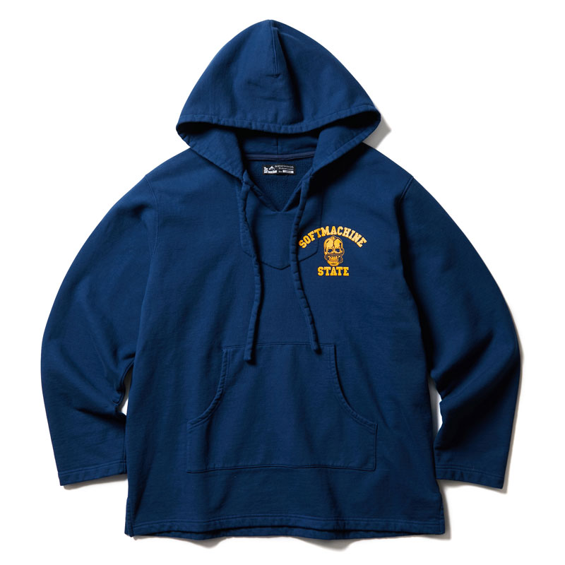 【Softmachine】ソフトマシーン【DROP OUT HOODED (SWEAT MEXICAN PARKA)】NAVY【MEXICAN PARKA】メキシカンパーカ【プルオーバーパーカ】被り【パーカー】ソフトマシン【TATTOO】スウェット【送料無料】(20000)｜StaleFink 13,200円
