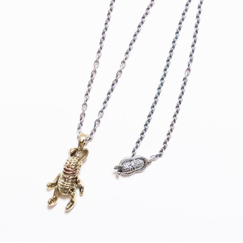 【PEANUTS COMPANY】ピーナッツカンパニー【TEDDY BUNNYPEANUTS brass + silver chain 60cm square】真鍮 シルバー【ネックレス + チェーン】Peanuts&co【ピーナッツアンドカンパニー】送料無料