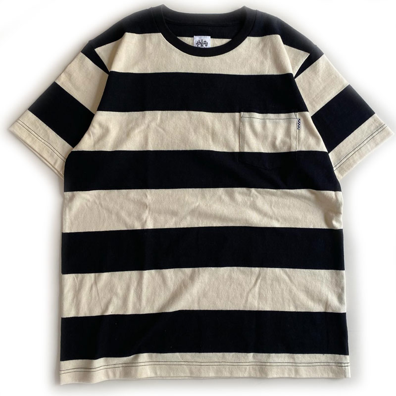 【B.W.G】ブルコワークガーメント【BORDER S/S SHIRTS】ボーダーTシャツ ポケットTee|StaleFink