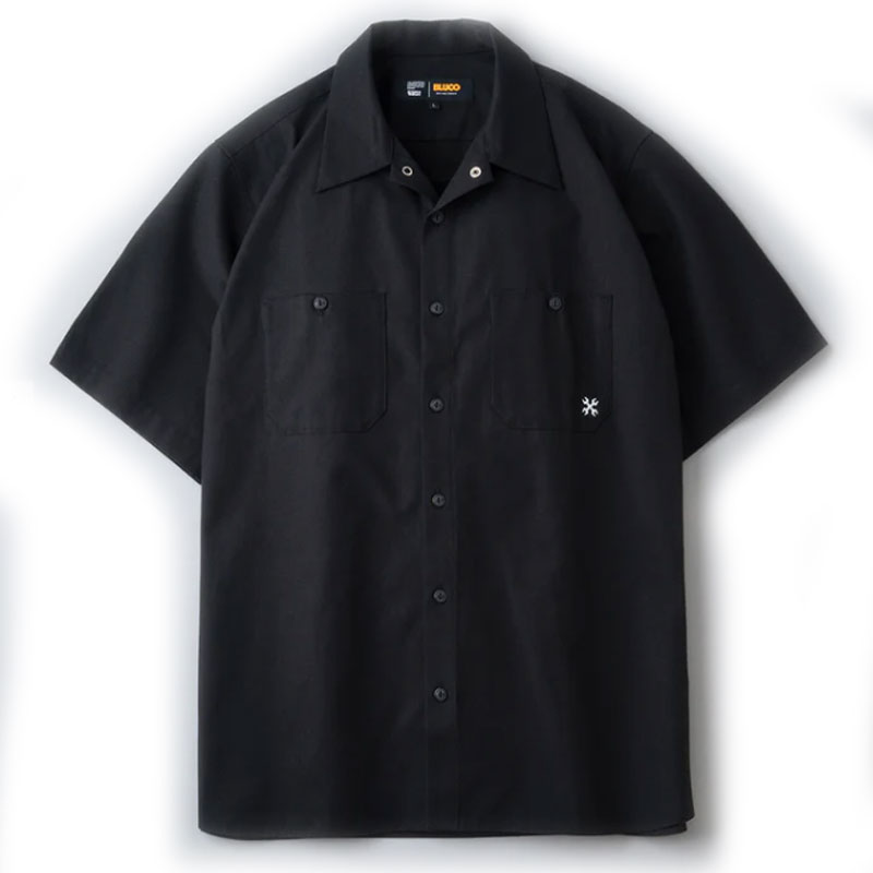 【BLUCO】ブルコ【STANDARD WORK SHIRT S/S】3カラーBLACK / NAVY / IVORY【153-21-108】ワークシャツ【半袖シャツ】