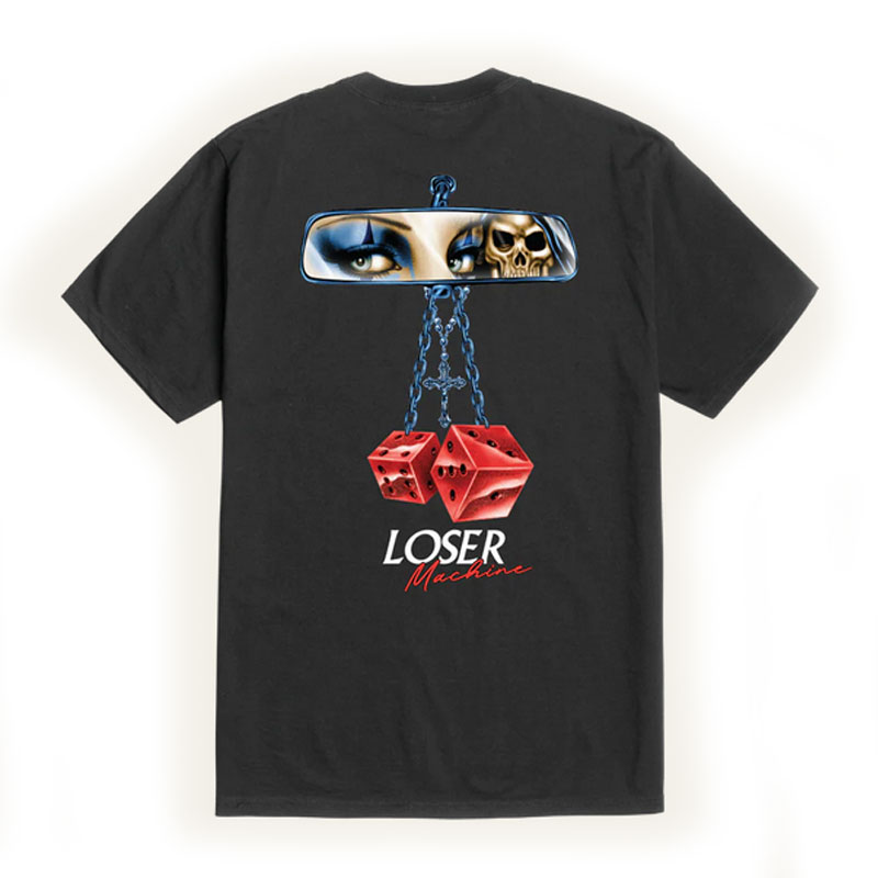 【LOSER MACHINE】 ルーザーマシーン【REAR VIEW】BLACK Tシャツ【ネコポス対応可】
