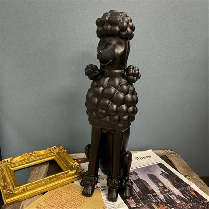 楽天市場】プードルの置物 大 Lサイズ(sz-191) ピンク プードル