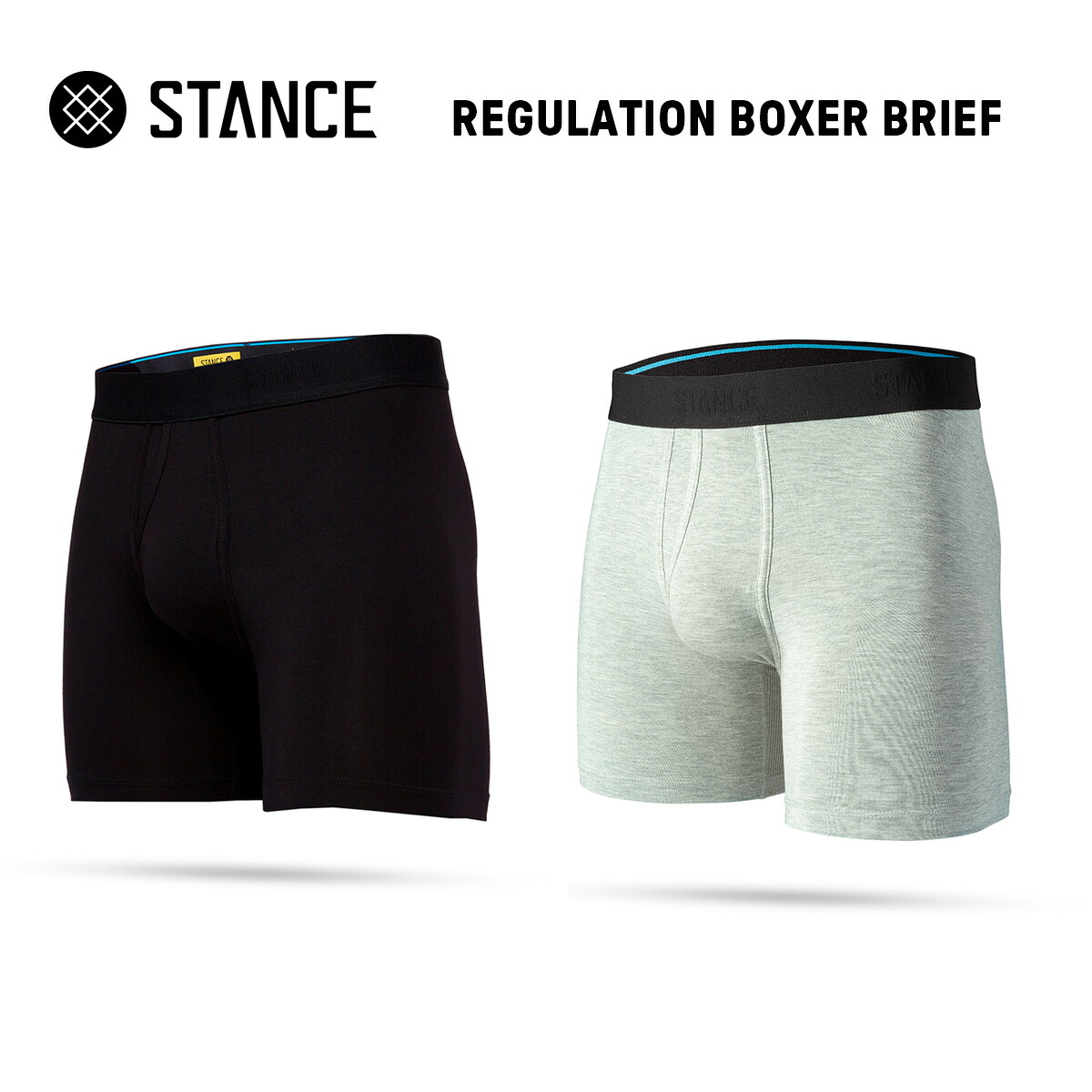 STANCE メンズ パンツ 下着【REGULATION BOXER BRIEF】 アンダーウエア 抗菌 防臭 速乾 肌触り おしゃれ ストリート カジュアル 通気性 ギフト プレゼント 贈り物 かっこいい シンプル 男性 オールシーズン ブラック グレー ピマコットン