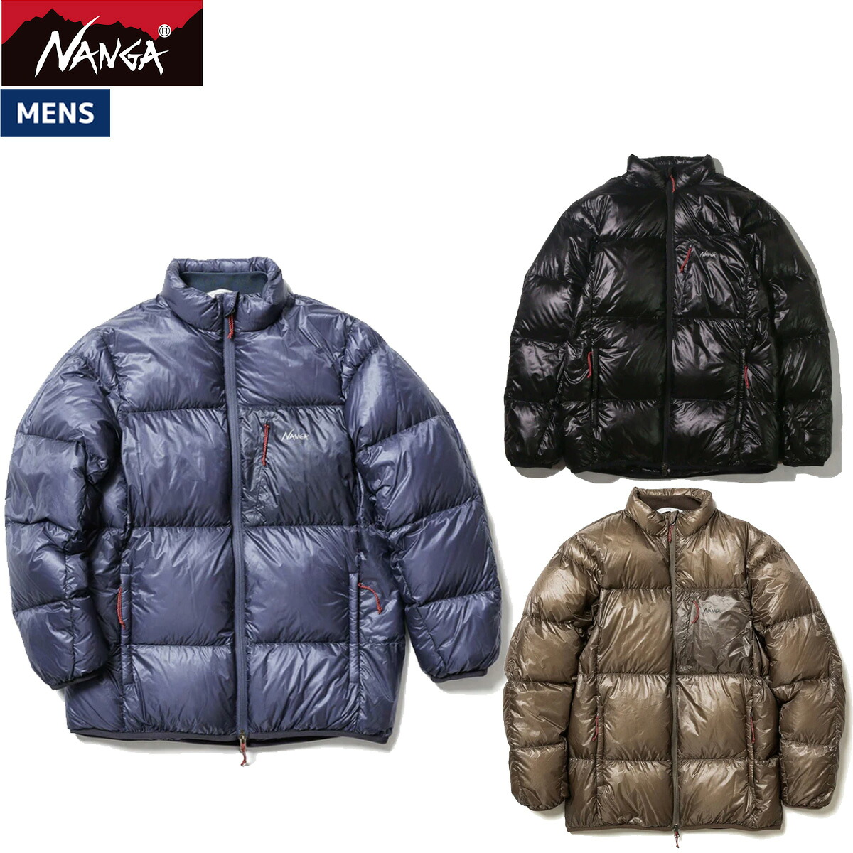 ナンガ NANGA MOUNTAIN LODGE DOWN JACKET マウンテンロッジダウンジャケット メンズ カジュアル アウトドア キャンプ 登山 アウター ウェア ダウン ジャケット 中綿 高品質 羽毛 NW2441-1A800 A.BLUE BLK MOCHA