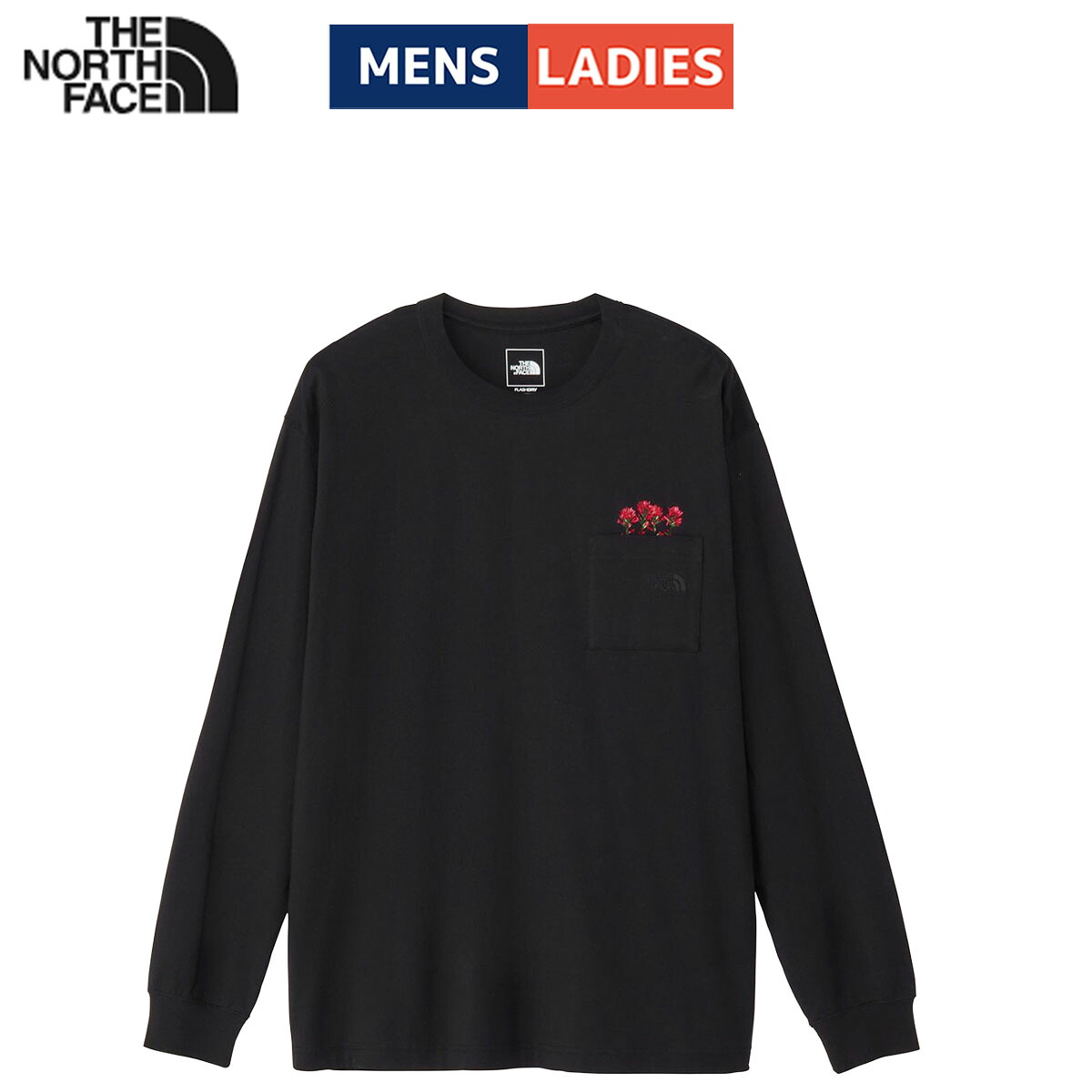 ザ・ノース・フェイス THE NORTH FACE Long Sleeve Flash Dried Flower Logo Tee ロングスリーブ フラッシュ ドライ フラワー ロゴティー メンズ レディー スユニセックス 男女兼用 カジュアル アウトドア トップス 長袖 Tシャツ ロンT クルーネック プルオーバー NT82535