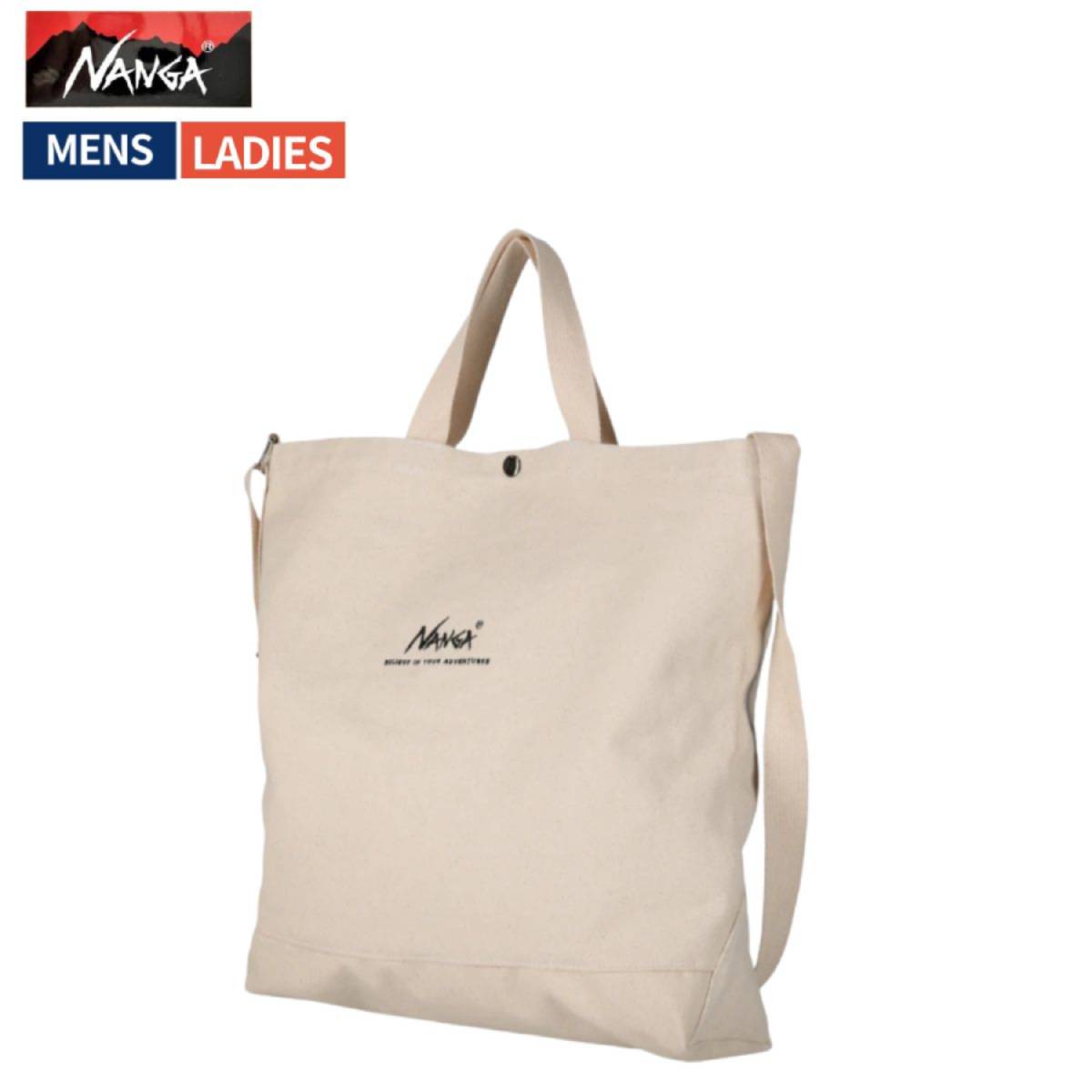 ナンガ NANGA LOGO 2WAY CANVAS TOTE BAG ロゴ 2WAY キャンバス トートバッグ メンズ レディース ユニセックス バッグ カジュアル バッグ 斜め掛け アウトドア N2600-3O069Z