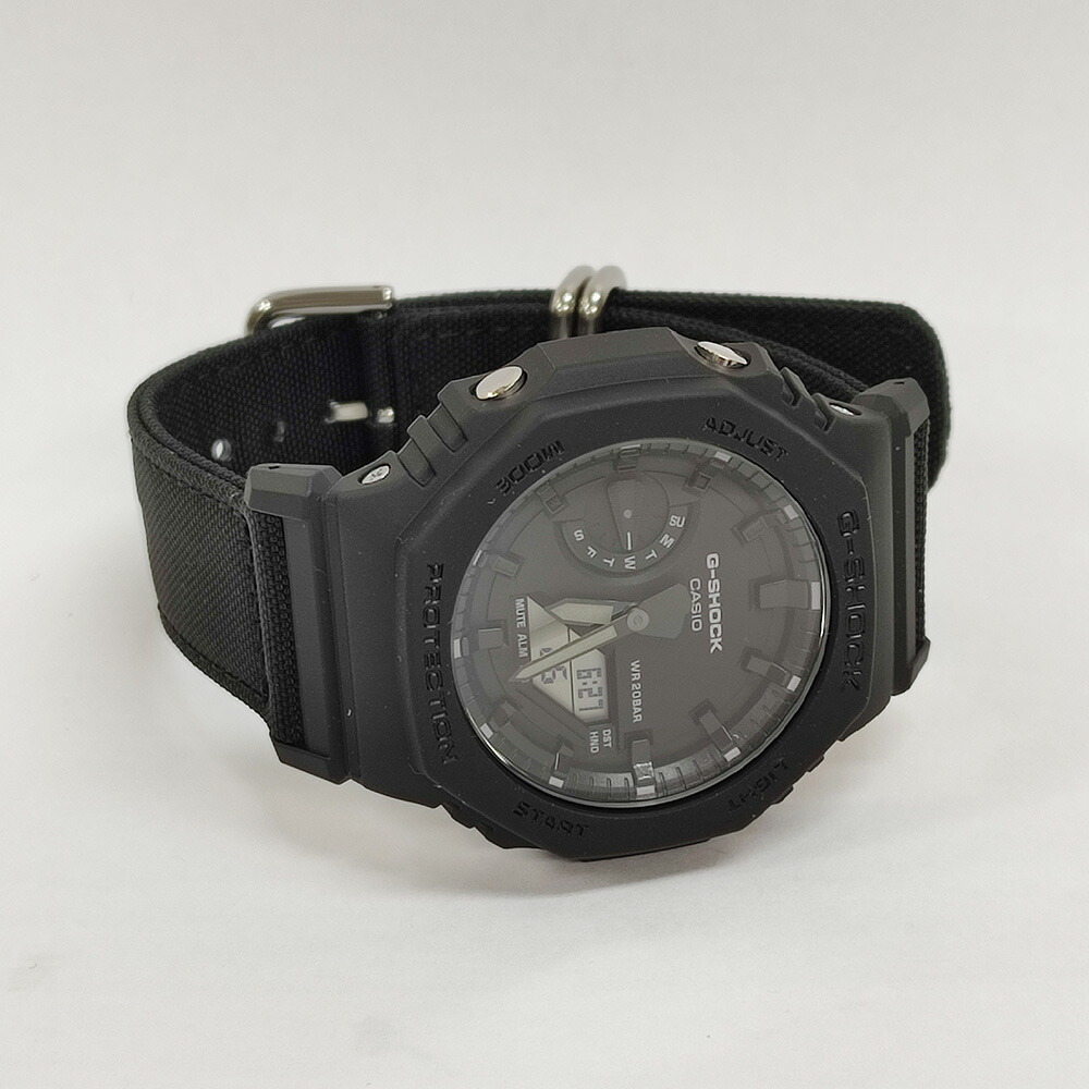 カシオ　CASIO GA-2100BCE-1AJF マットブラック CORDURA・・ Eco Fabric クロスバンド カーボンコアケース　オクタゴン
