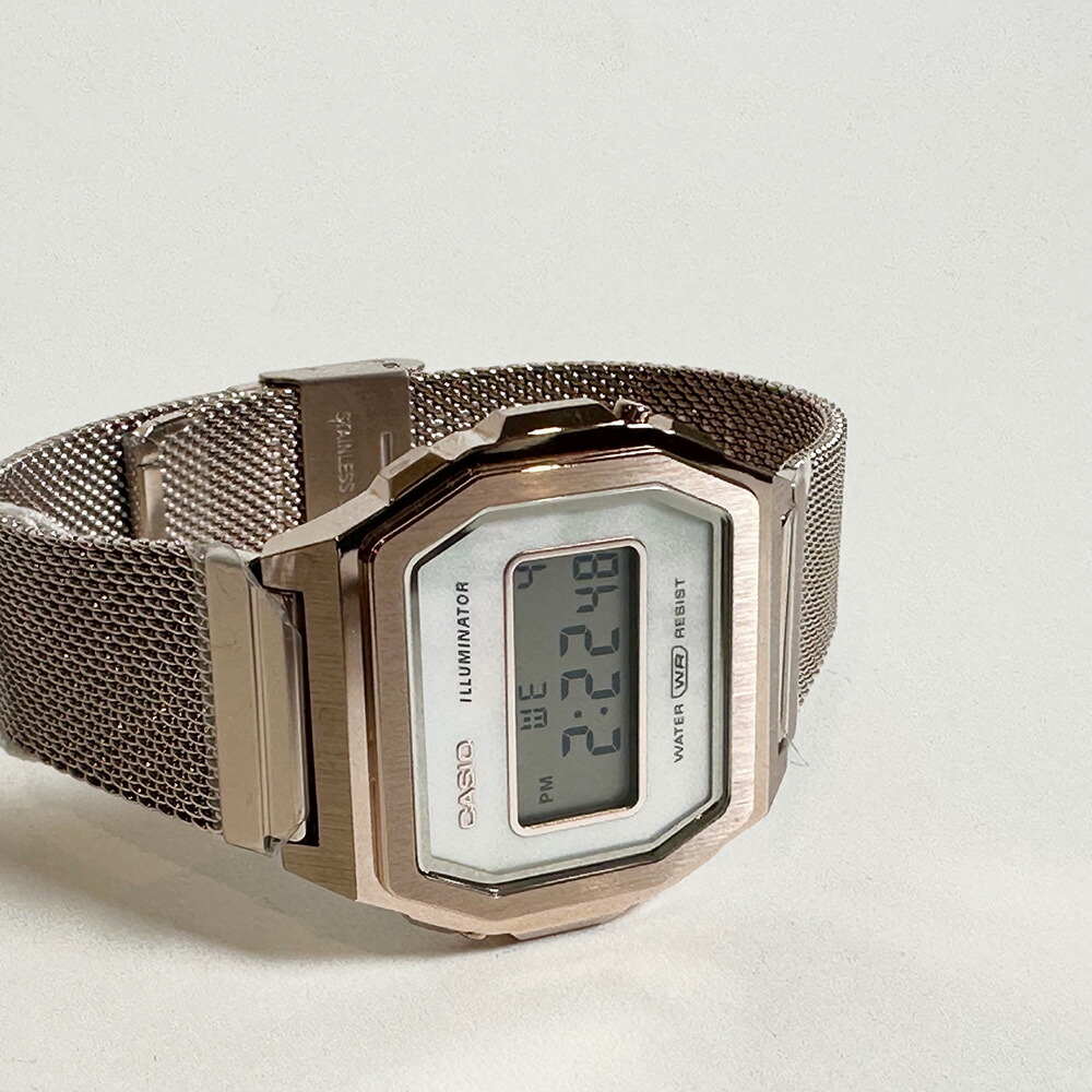 カシオ割り増し金 CASIO CLASSIC PREMIUM デジタル ウオッチ A1000MCG-9JF 桃ゴールド/ 白蝶貝文字記号盤 【取りまわしバス発着場押さえる商いもの】
