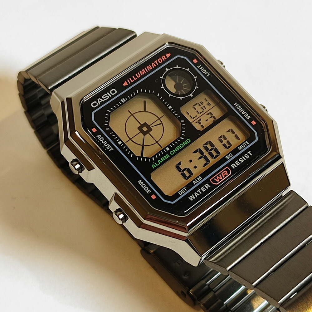 時計 CASIO Classic A158WEGV-9AJF CASIO CLASSIC Men's Watch A158WEGV-9AJF DIGITAL Gold Green