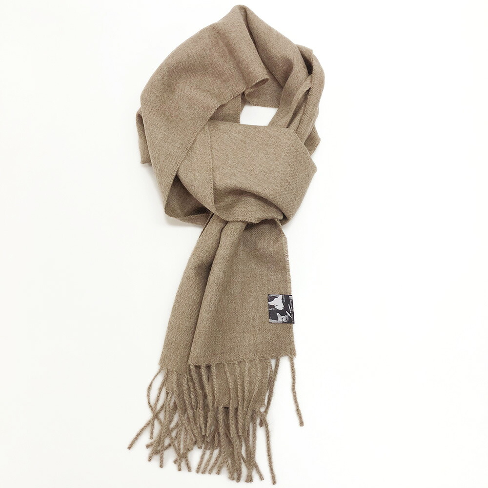 Silkeborg UldspinderiBABY ALPACA 100％ SCARF ライトブラウン[ Silkeborg Plaids シルケボー ベビーアルパカ マフラー]｜PHOTOGENIQUE