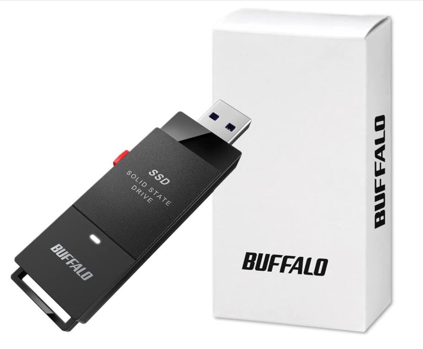 バッファロー SSD 外付け 1TB USB3.2 Gen1 ポータブル 超小型 コンパクト スティック型 USB-A PS5 PS4 Windows Mac 対応 SSD-PUT1.0U3-B/N｜Standard One 店