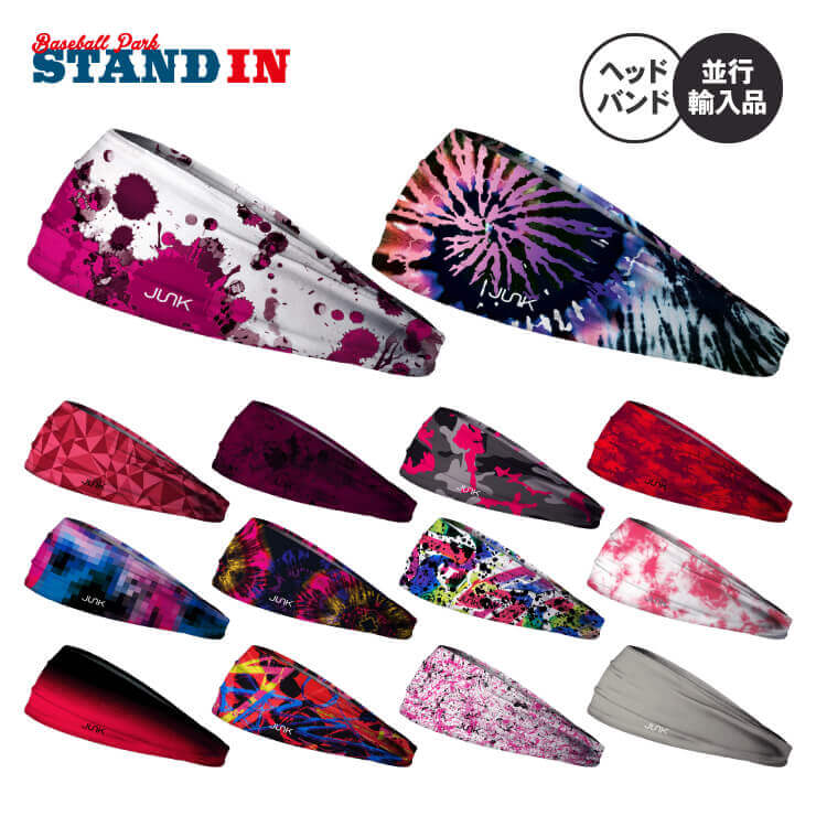 JUNK Brands Fascia Per Capelli 'Psychedelic Smack Big Bang Lite' - Blu, Unisex, Tessuto Tecnico Traspirante Per Sport E Corsa