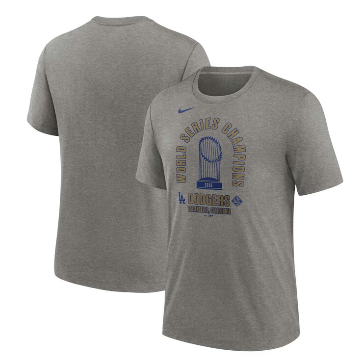 ナイキ ドジャース 2025 ワールドシリーズ 優勝 グッズ トロフィー Tシャツ 半袖 大人 メンズ ユニセックス ウエア ウェア 記念グッズ 記念アイテム nike