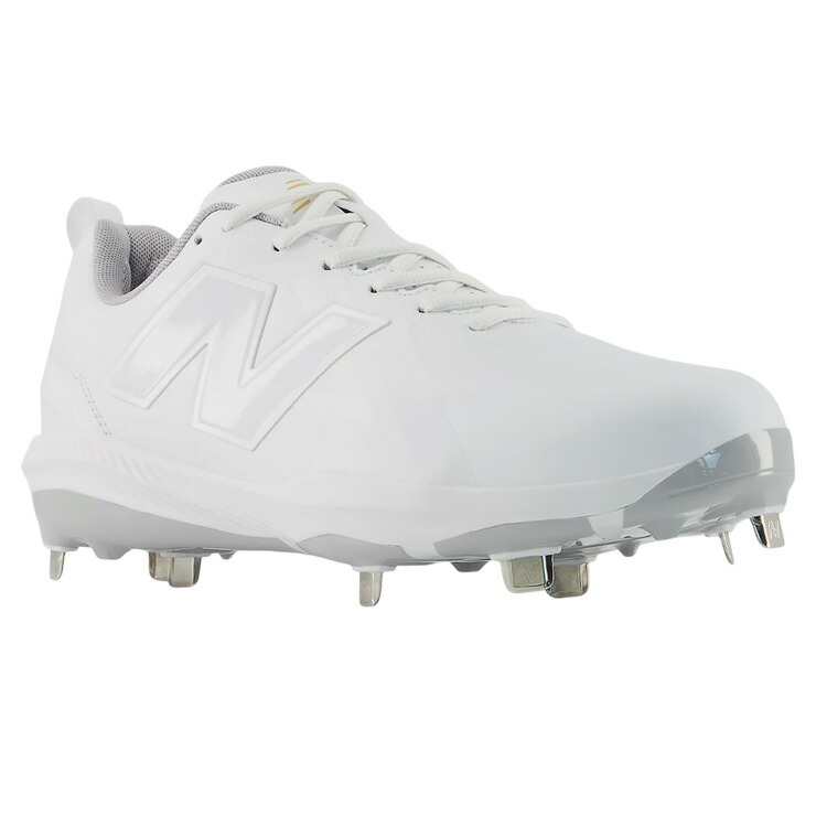 【縫いP可能 2026モデル】ニューバランス 野球 白スパイク 高校野球対応 1000 V1 Metal 金具スパイク 2E 24.0～30.0 M10004ET2E フューエルセル FuelCell 紐 金属スパイク 大人 一般 高校生 中学生 ホワイトスパイク 白 newbalance｜Baseball Park STAND IN