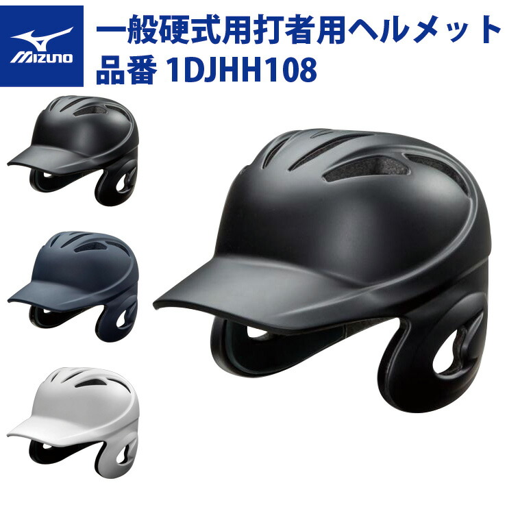 ミズノ 野球 硬式用 打者用ヘルメット つや消し 1DJHH108 バッター mizuno 返品送料無料