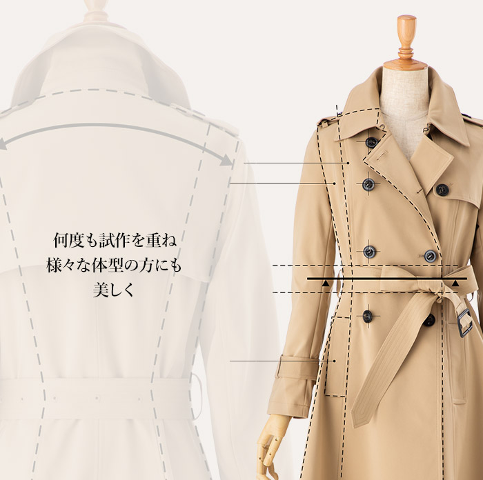 当店オリジナル 【2024新色】 トレンチコート レディース 夏