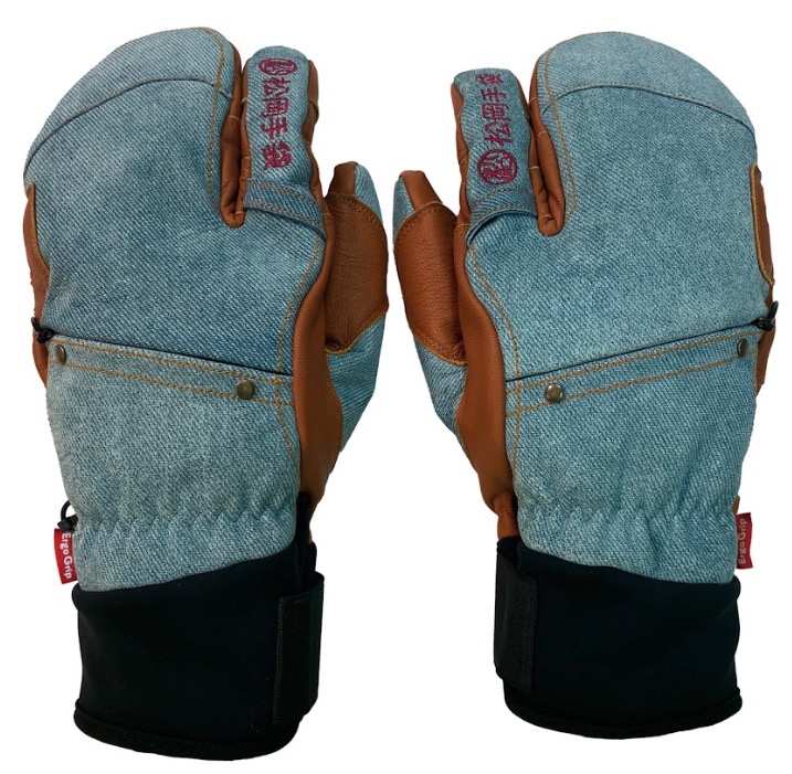 押さえる生み出すこと品 25-26 松岡グローブ MATSUOKA GLOVE Extream Ride ESK-2330D Light Indigo / Umber 握りやすさを追いもとめるした運動競技グローブ 3手の指 スキーの板 スノーボード 地球儀