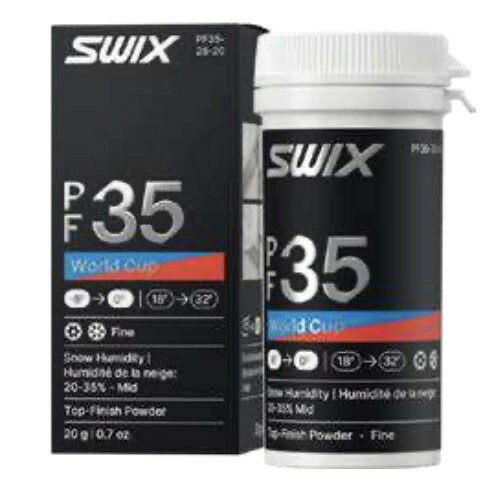 26-27 SWIX スウィックス ワールドカップ黒色火薬 Fine Mid PF35-25-20 20g 体温:-8°Ｃから0°Ｃ 湿度:20から35% 新雪用 トップフィニッシュパウダー ファインミッド