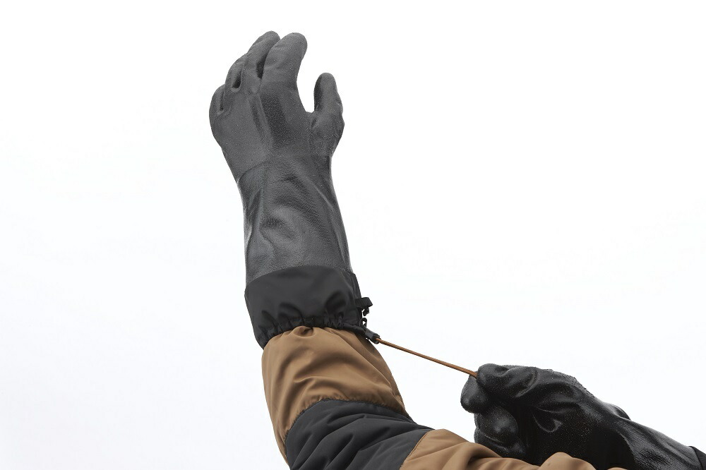 【楽天市場】SHOWA TEMRES ショーワ テムレスポリウレタン製オールコート手袋 (裏布付き) 282-02 カフ付きモデル ドローコード付き アウトドアゴム手袋 完全防水 軽く