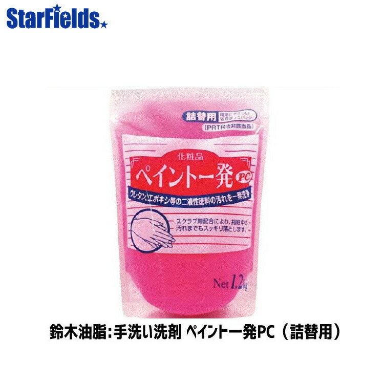 2液性塗料を落とす手洗い洗剤 鈴木油脂 ペイント一発PC （詰替用）S-2324　代引き不可商品