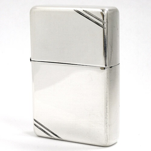 【楽天市場】ZIPPO ライター 純銀製 #14 フラットトップ ライン入り 鏡面ポリッシュ ツヤ有り加工 スターリングシルバー925 （銀